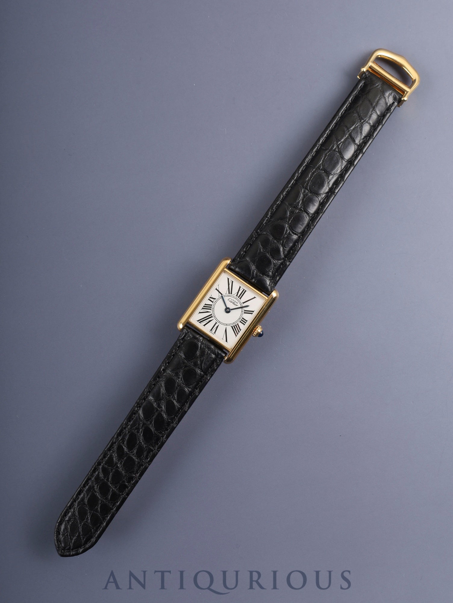 カルティエ マストタンク LM W1005654 / 590005 クォーツ Cal.690 SV925 革 純正Dバックル（GP）オパラン文字盤（SWISS表記）箱 冊子 保証書（1994年）オーバーホール済み