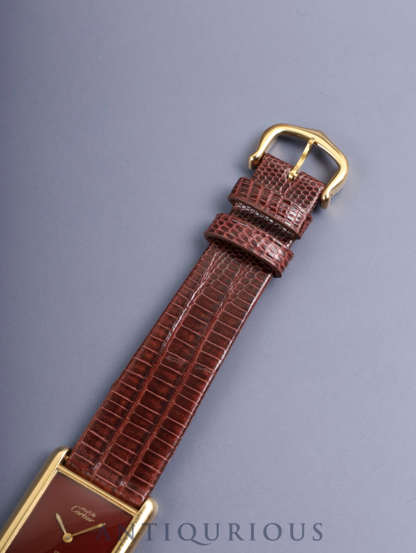 カルティエ マストタンク LM 手巻き Cal.78-1 SV925 革 純正尾錠（GP