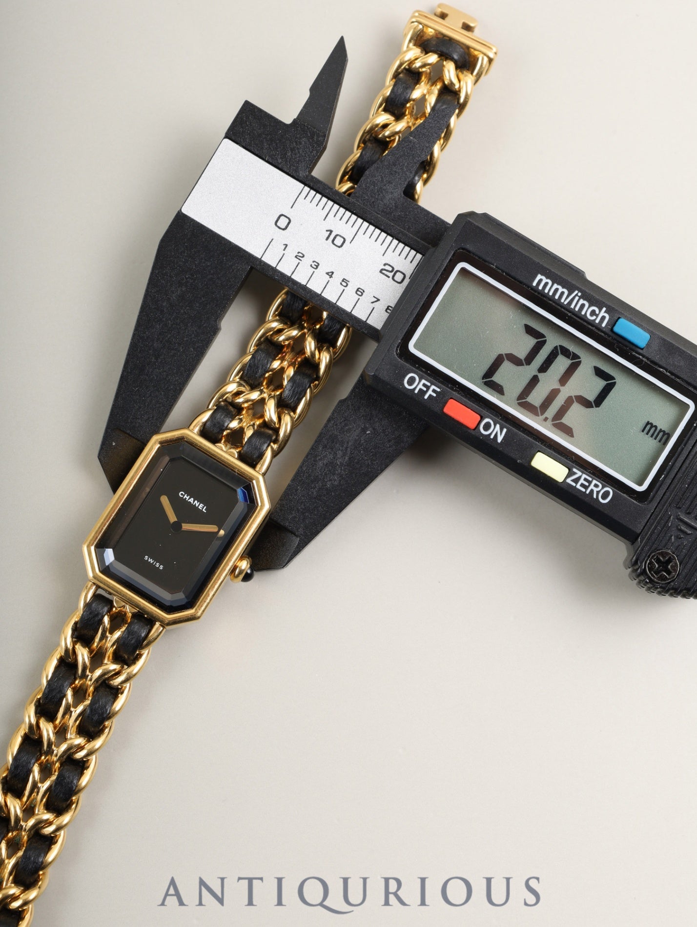 Chanel Premiere L H0001 Quartz Cal.976.001 GP GP/Leather Black Dial Overhauled