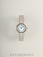 Cartier Santos Octagon SM 0907 Automatic Cal.2670 SS/YG White Roman Dial Box Papers Overhauled