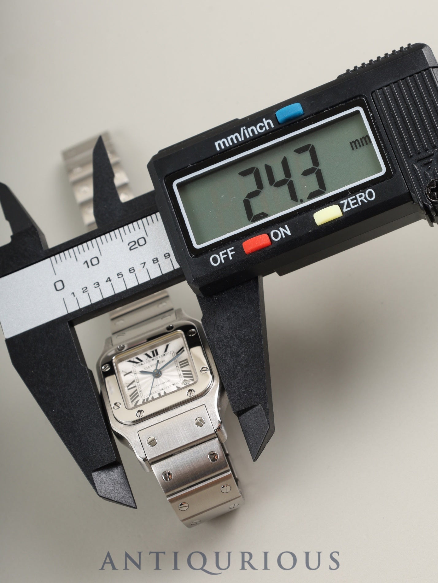 カルティエ サントス ガルベ SM W20054D6 / 2423 自動巻き Cal.ETA2671 SS SS シルバーギョーシェ文字盤 箱 冊子 保証書（2005年）  オーバーホール済み