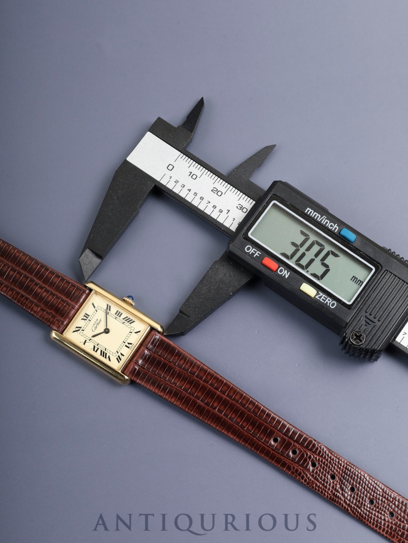 カルティエ マストタンク LM 6 手巻き Cal.78-1 SV925 革 純正ピンバックル（GP）アイボリーローマン文字盤（SWISS表記）オーバーホール済み