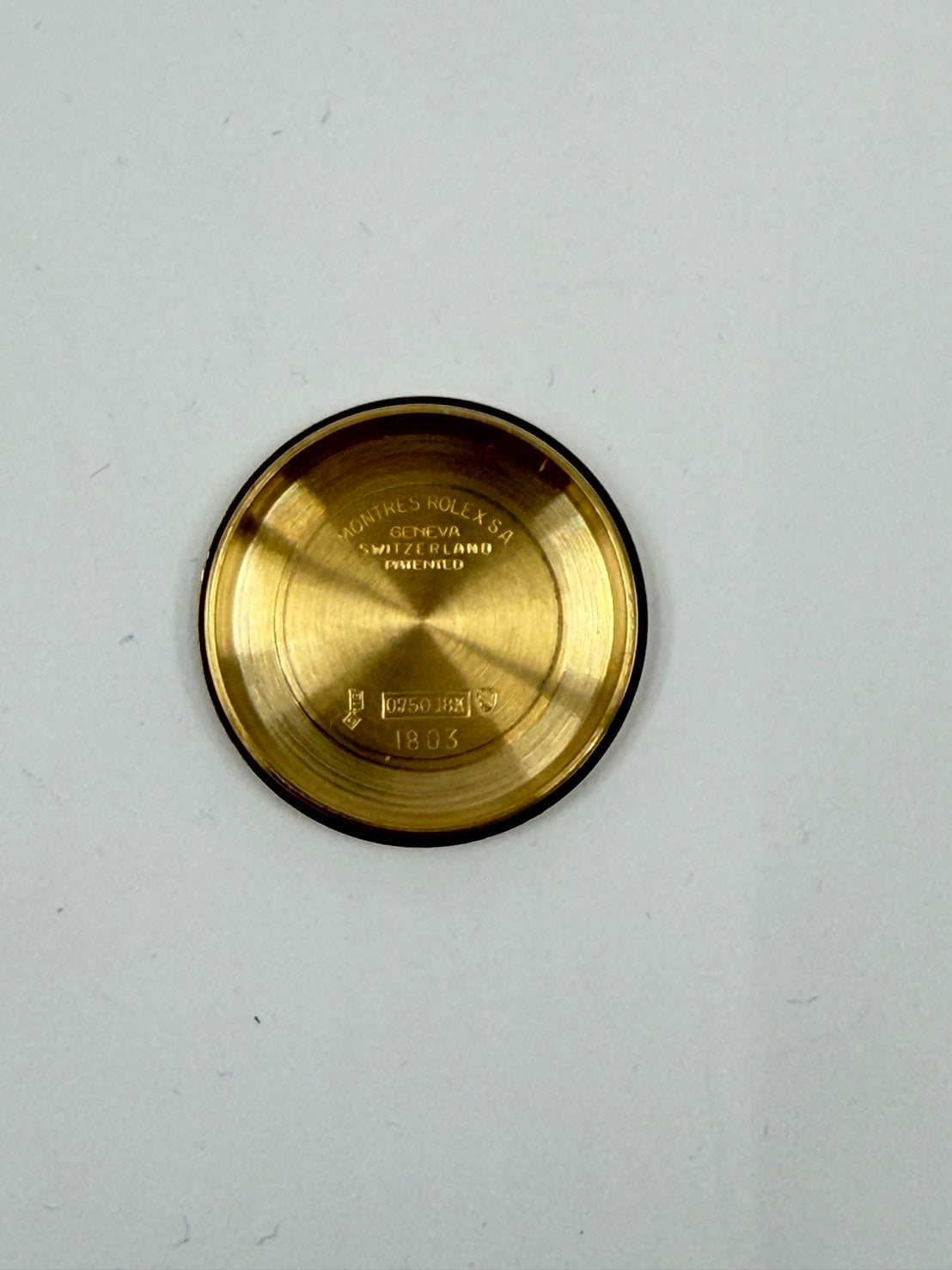 ロレックス デイデイト 1803 自動巻き Cal.1555 750YG 革 純正ピンバックル（GP） シャンパン文字盤 96番台（1962年頃）オーバーホール済み