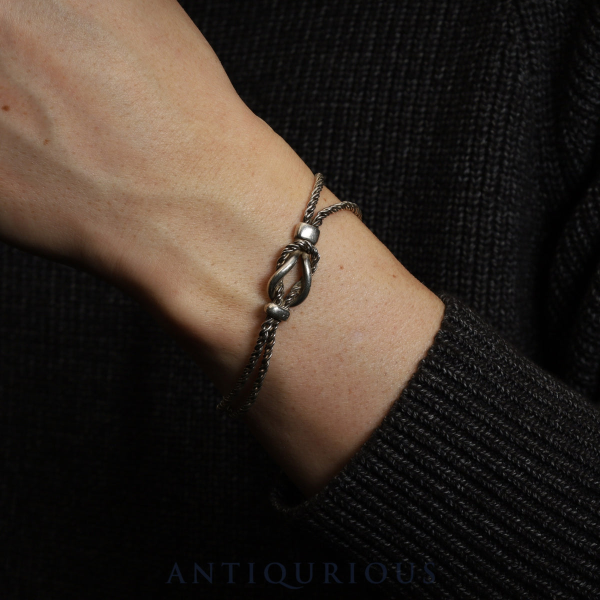 Tiffany Bracelet Center Knot Double Rope Sterling Silver