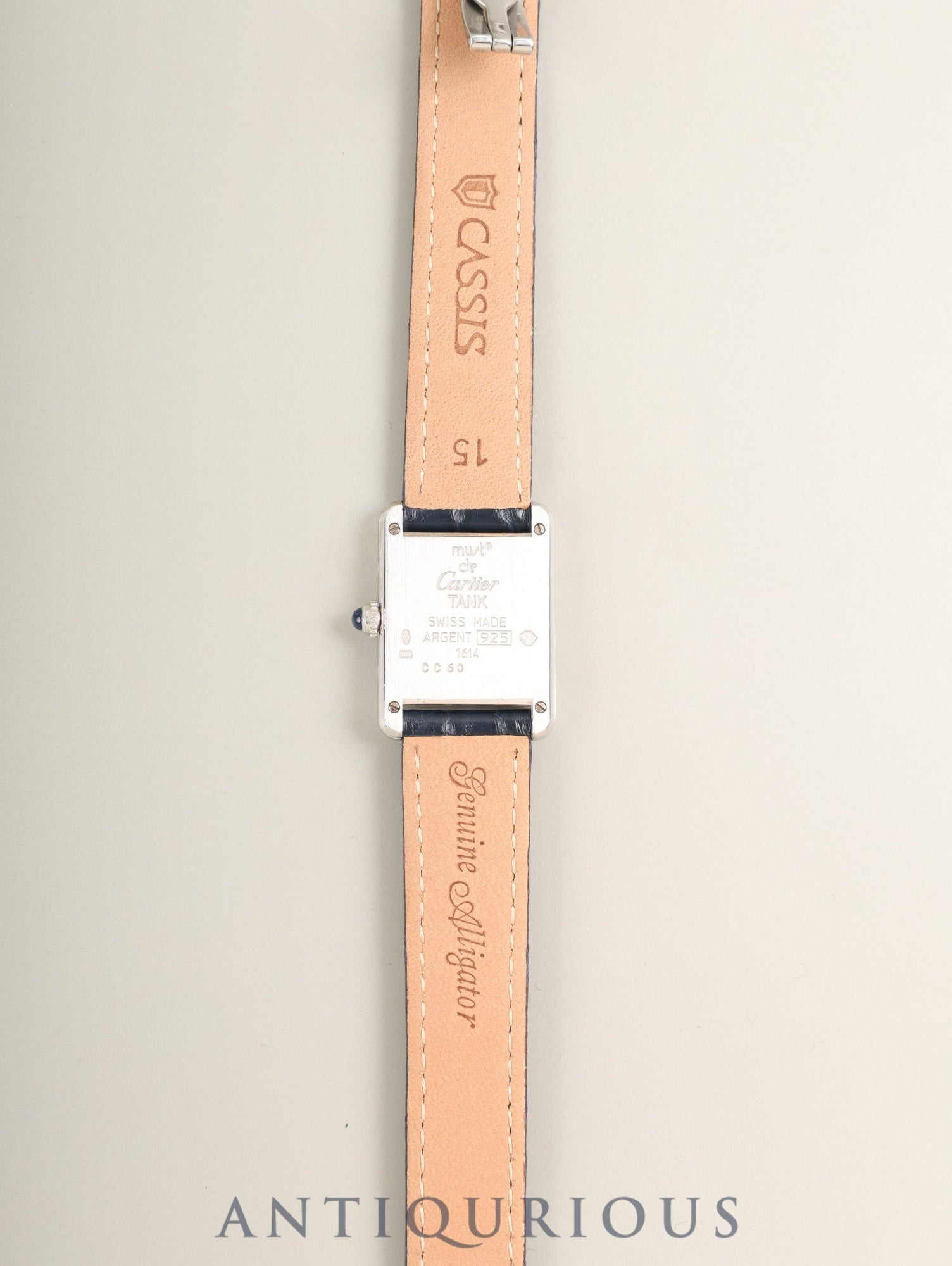 カルティエ マストタンク SM 1614 クォーツ Cal.057 SV925 革 純正D
