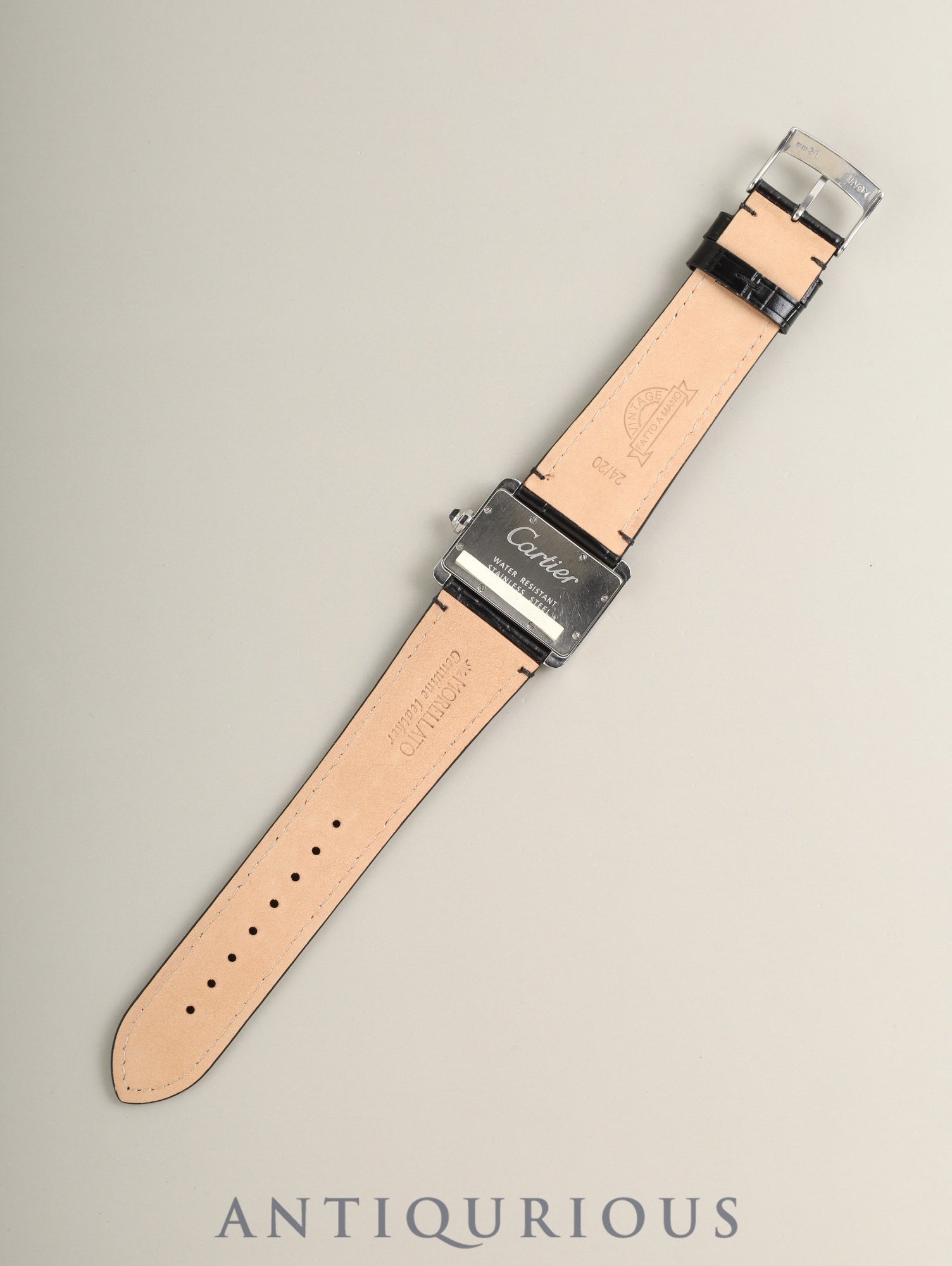 Cartier Tank Divan Mini W6300255 / 2599 Quartz Cal.157 SS Leather Non-OEM Pin Buckle (SS) Silver Roman Dial Overhauled