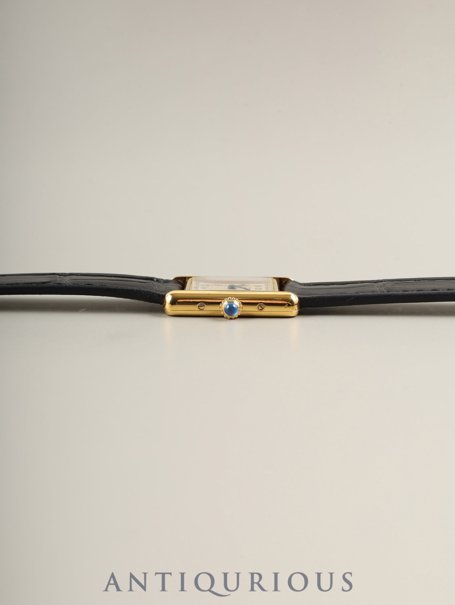 カルティエ マストタンク SM 5057001 クォーツ Cal.057 SV925 革 純正尾錠（GP） アラビア文字盤 オーバーホール済み