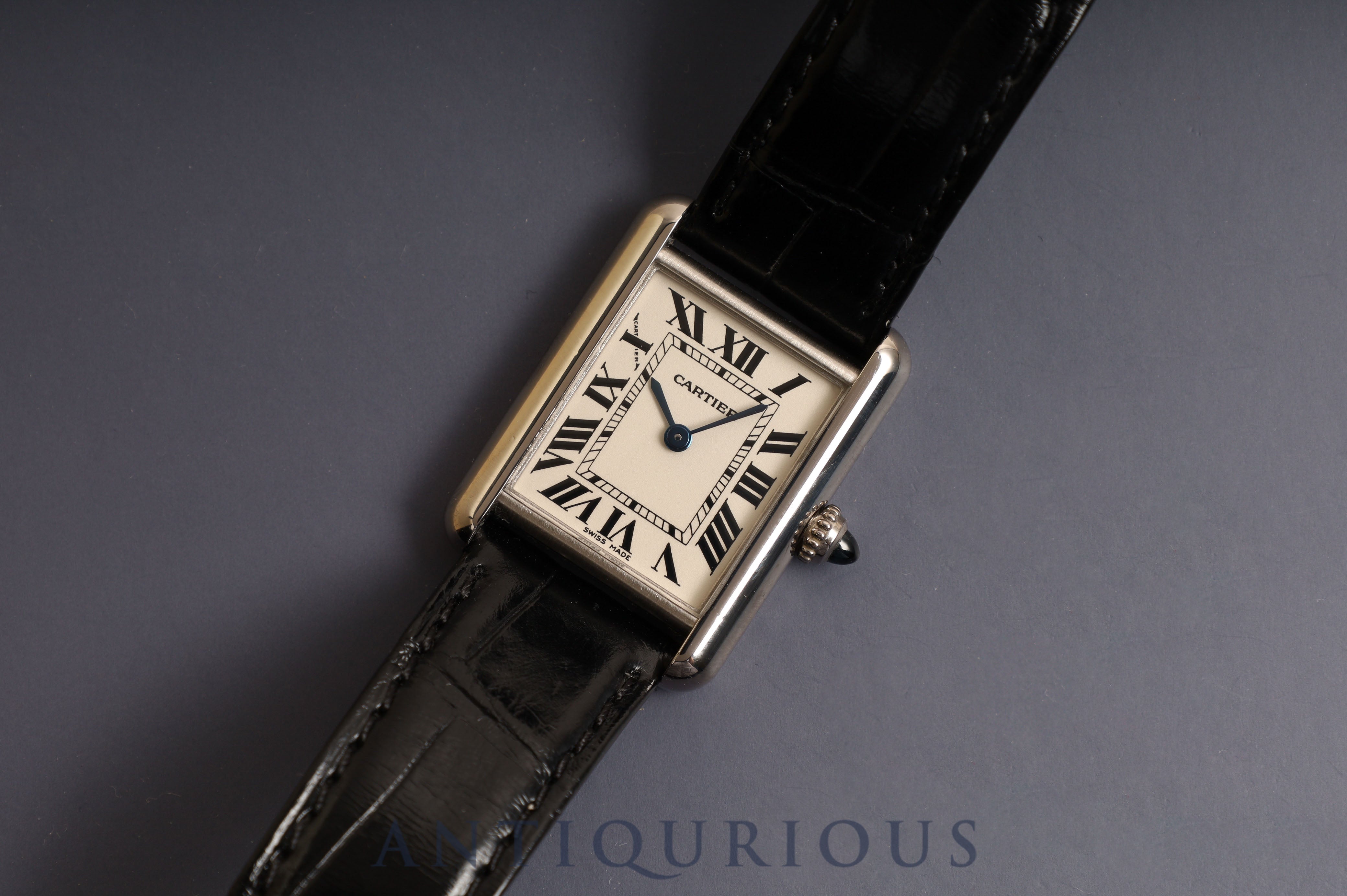 CARTIER Tank Louis Cartier SM WG QZ White Roman W1541056 Box with booklet Complete service completed in February 2023