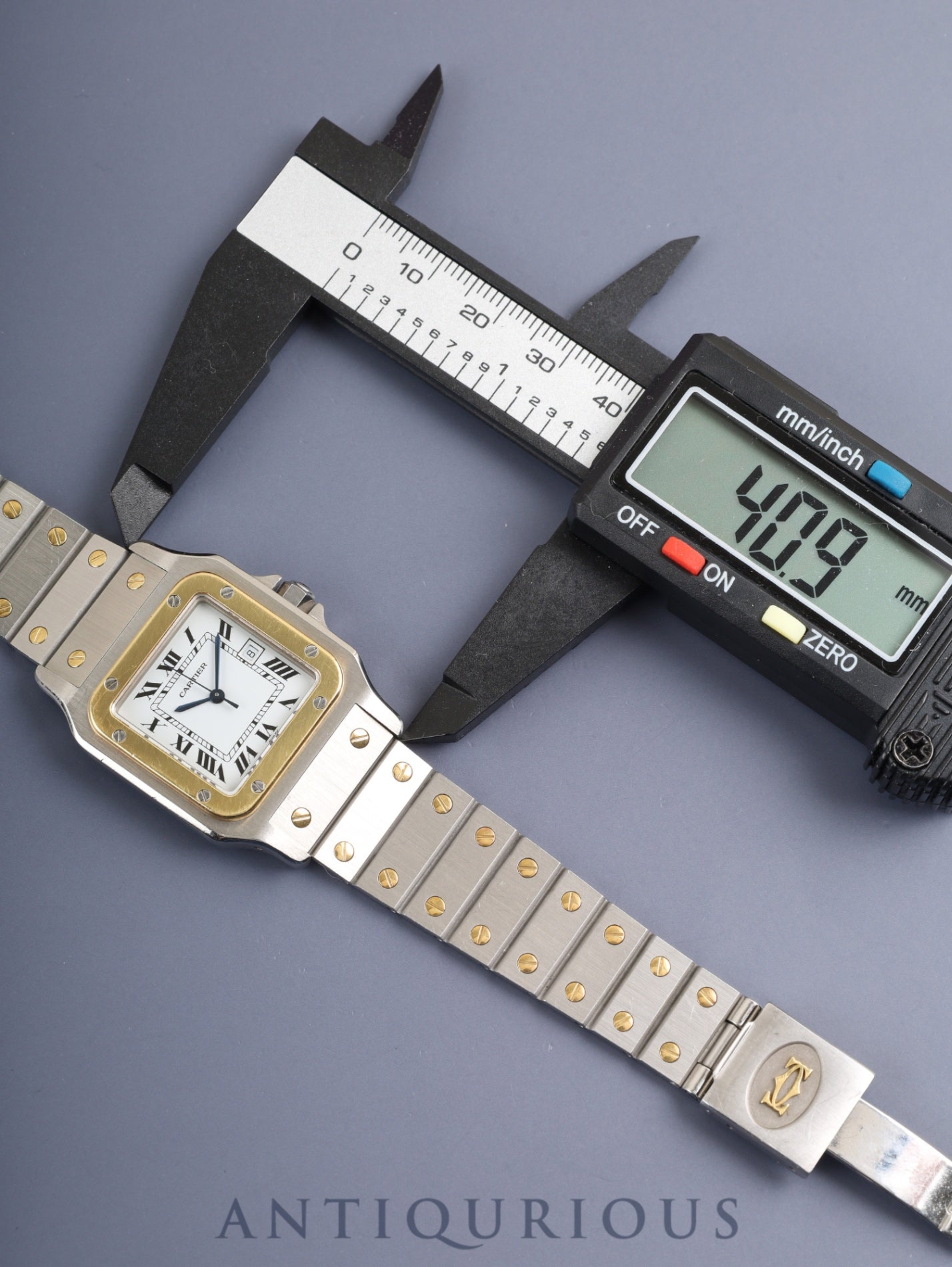 Cartier Santos Carre LM 2961 Automatic Cal. ETA2671 SS/YG SS/YG White Roman Dial (SWISS marking) Overhauled