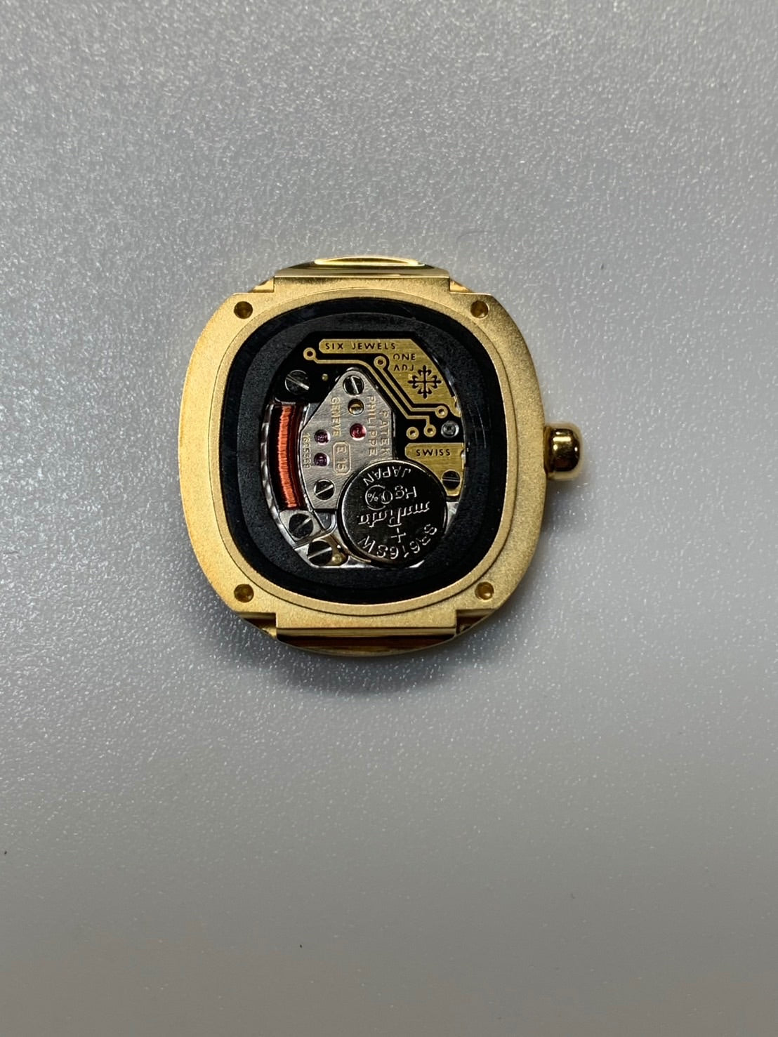 パテック・フィリップ ゴールデンエリプス 4830J クォーツ Cal.E15 750YG 純正レザーベルト 純正ピンバックル（750YG）ホワイトローマン オーバーホール済み