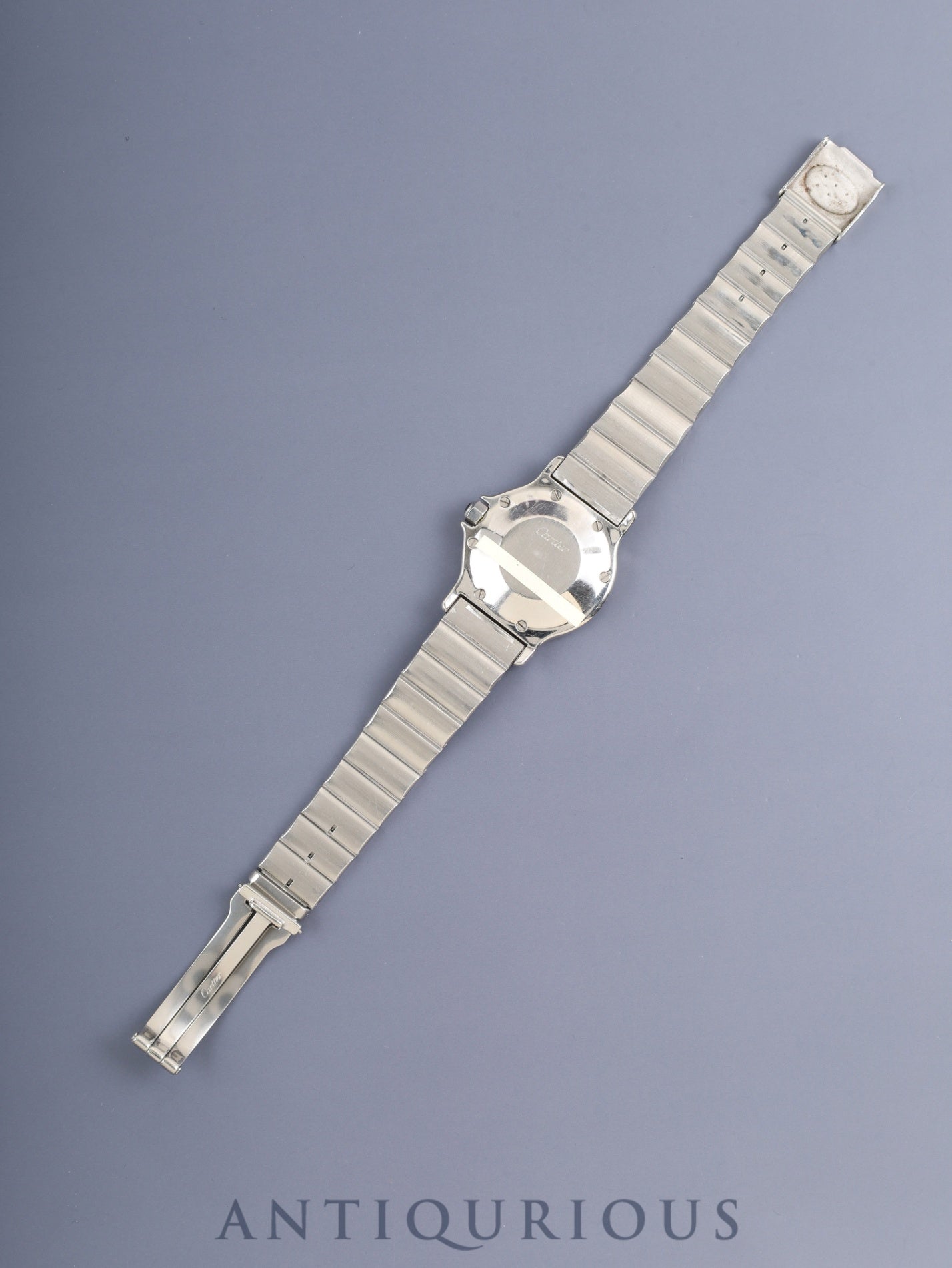 Cartier Santos Octagon LM 2965 Automatic Cal. 2671 Stainless Steel/Stainless Steel White Roman Dial Box Booklet International Lifetime Warranty (1983) Overhauled