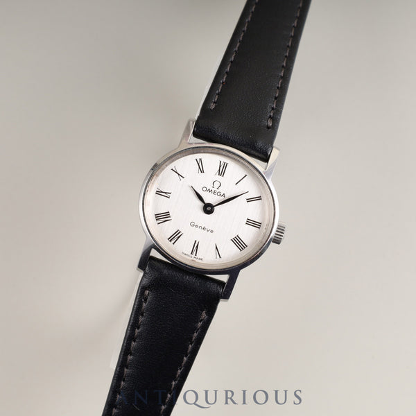 オメガ ジュネーブ 手巻き Cal.625 SS 革 純正尾錠（SS）シルバーローマン文字盤 純正替えベルト オーバーホール済み