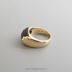 Bvlgari ring tronchetto onyx