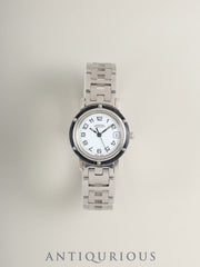 エルメス クリッパー CL4.210 クォーツ SS SS ホワイト文字盤 箱 冊子 保証書（1999年）オーバホール済み