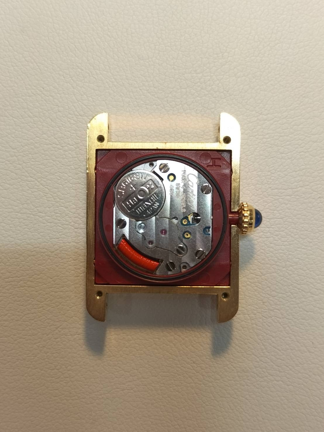 カルティエ マストタンク SM W1008354 / 1613 クォーツ Cal.057  SV925 革  純正Dバックル（GP）飛びアラビアCC文字盤（SWISS表記）箱 冊子 保証書（無記載）オーバーホール済み