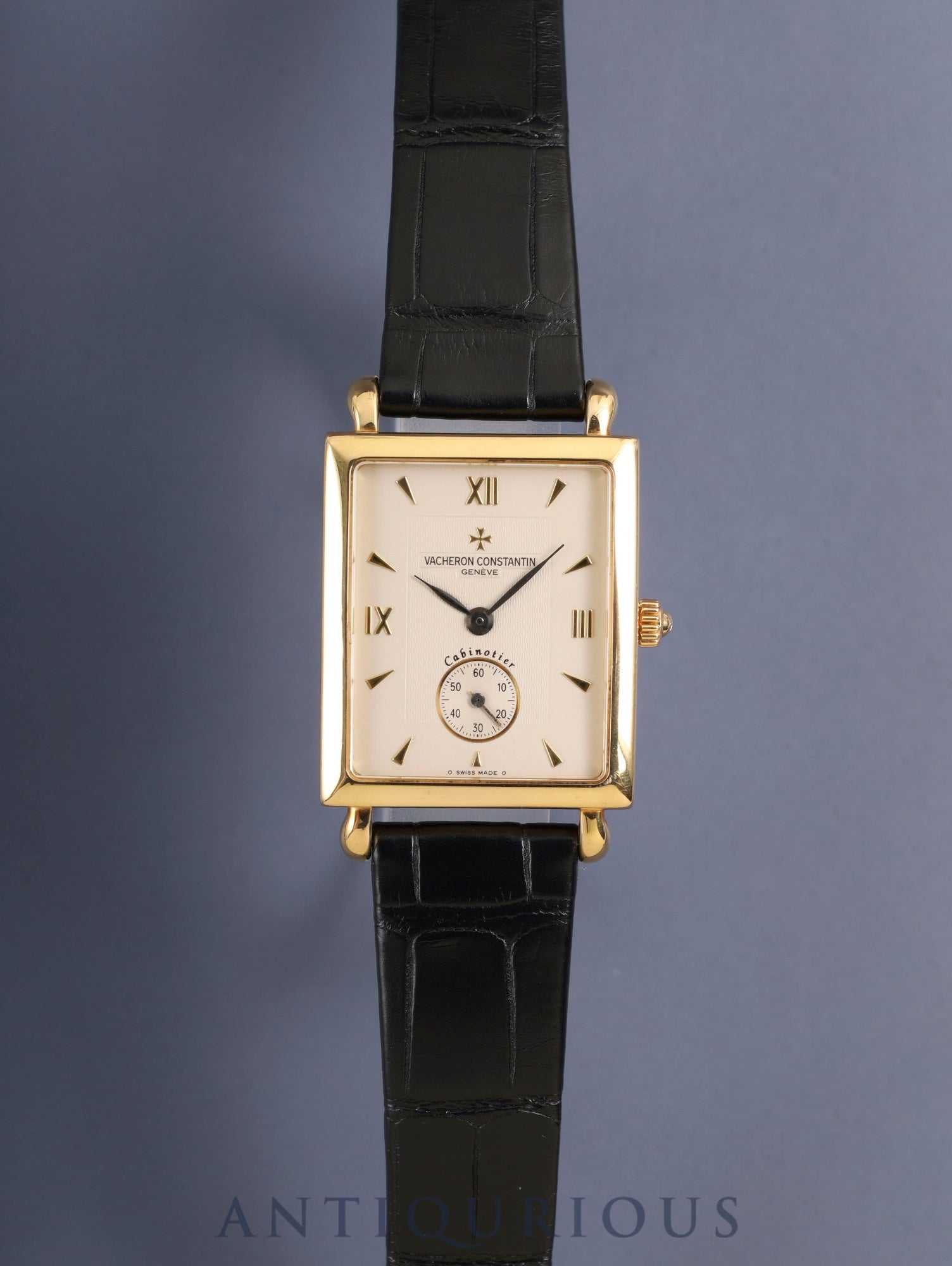 ヴァシュロン・コンスタンタン ヒストリーク キャビノチェ 91001/000G-7 手巻き Cal.1017 750YG 純正革ベルト 純正ピンバックル（750YG） アイボリー文字盤（σダイアル）箱 保証書（2006年） ケース 冊子  オーバーホール済み