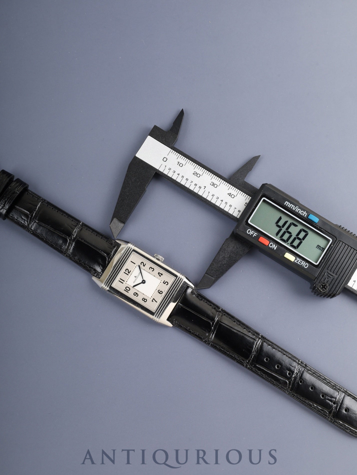 ジャガー・ルクルト グランド レベルソ ウルトラ スリム Q2788520/277.8.62 手巻き Cal.822 SS 革 純正ピンバックル（SS）シルバーアラビア文字盤 箱 保証書（2014年） 冊子 オーバーホール済み