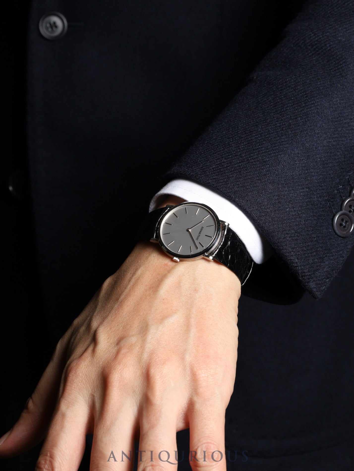 オーデマ・ピゲ エクストラフラット 4791BC.0.0002 手巻き Cal.2080 750WG 純正革ベルト 純正尾錠（750WG） シルバー文字盤 タグ オーバーホール済み