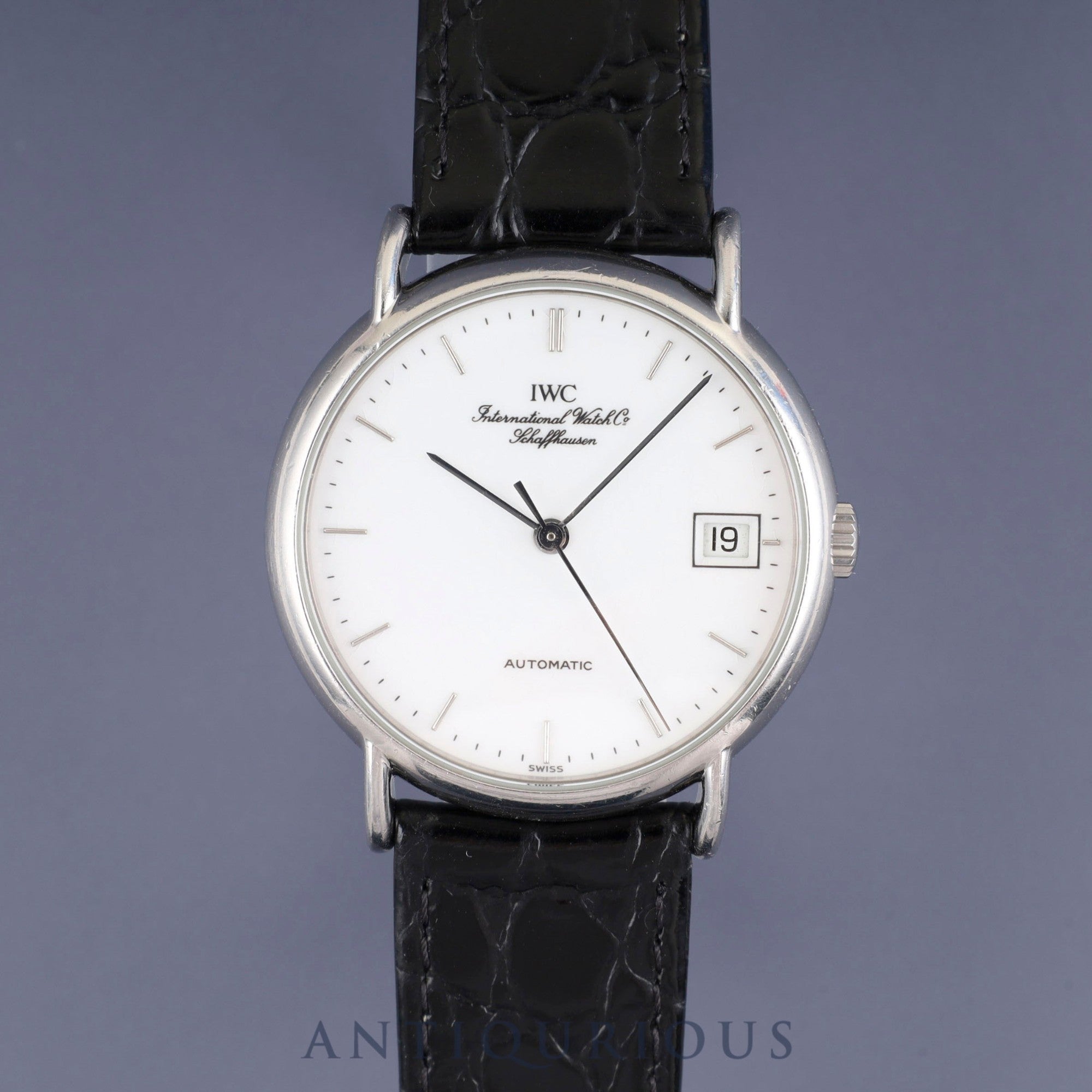 IWC Portofino IW351320 Automatic Caliber 37521 Stainless Steel Leather Strap with Genuine Stainless Steel Buckle, White Dial, 34mm, Overhauled