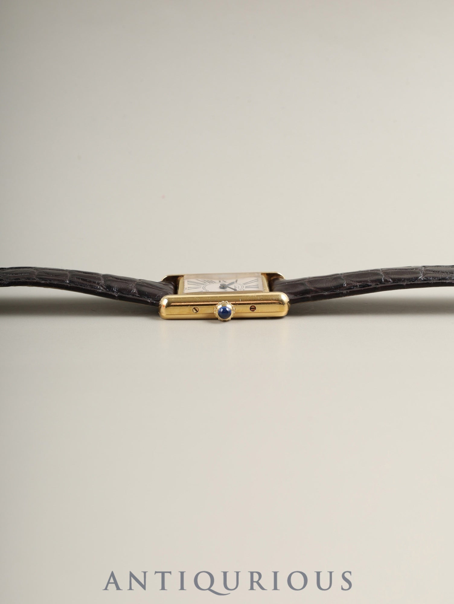 カルティエ マストタンク SM 1613 クォーツ Cal.057  SV925 純正革ベルト  純正Dバックル（GP）オパラン文字盤（SWISS表記）箱 冊子 保証書（1990年） オーバーホール済み