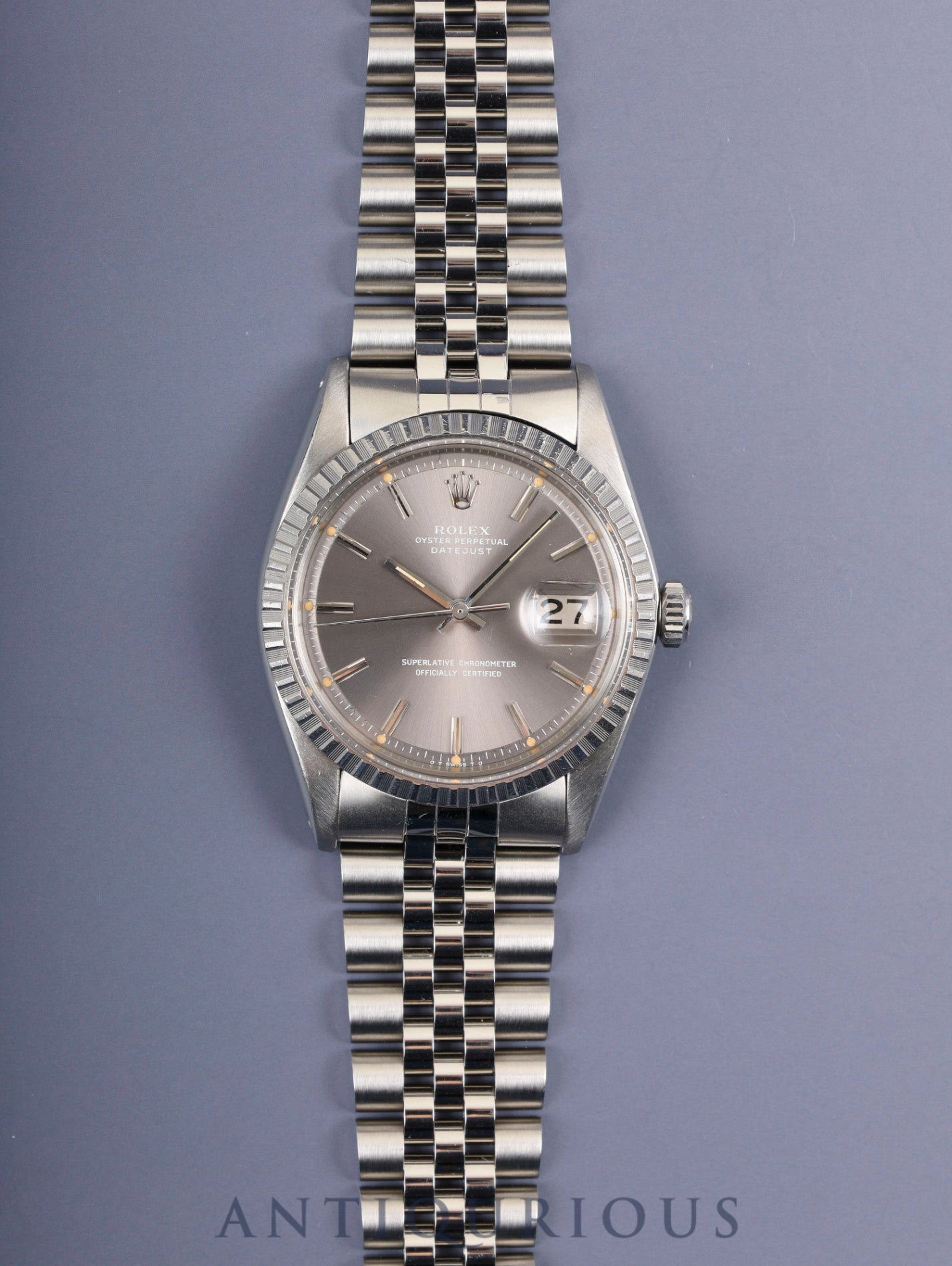 ロレックス デイトジャスト 1603 自動巻き Cal.1570 SS/SS SS グレー