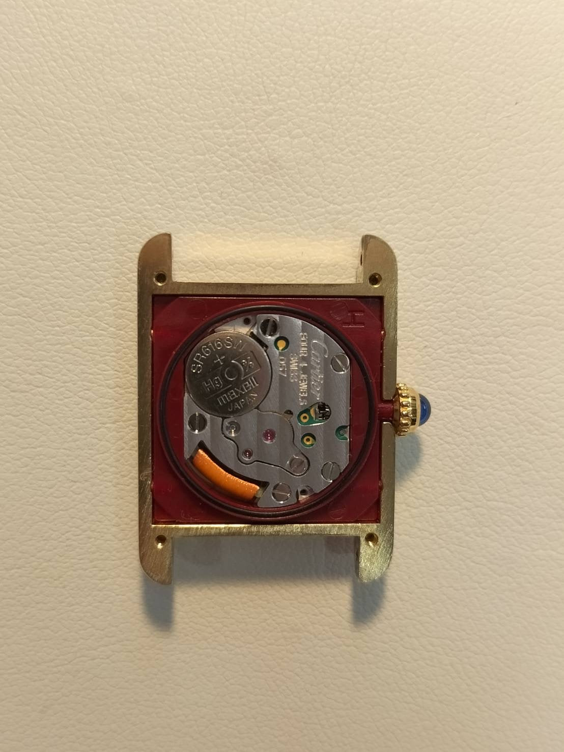 カルティエ マストタンク SM W1005554 / 5057001 クォーツ Cal.057 SV925 革 純正尾錠（GP）オパラン文字盤 オーバーホール済み 新品仕上げ済み