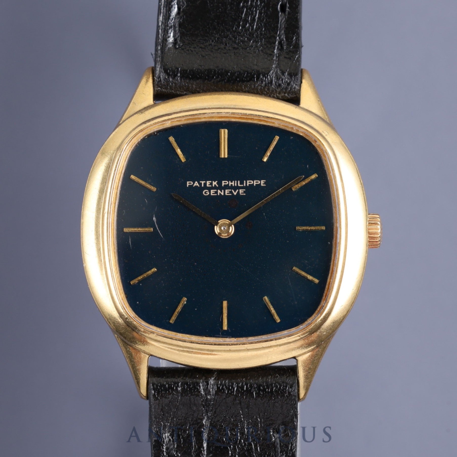 Patek Philippe Golden Ellipse 4216 Manual winding Cal.16-250 750YG Leather Genuine buckle (750) Blue dial Overhauled