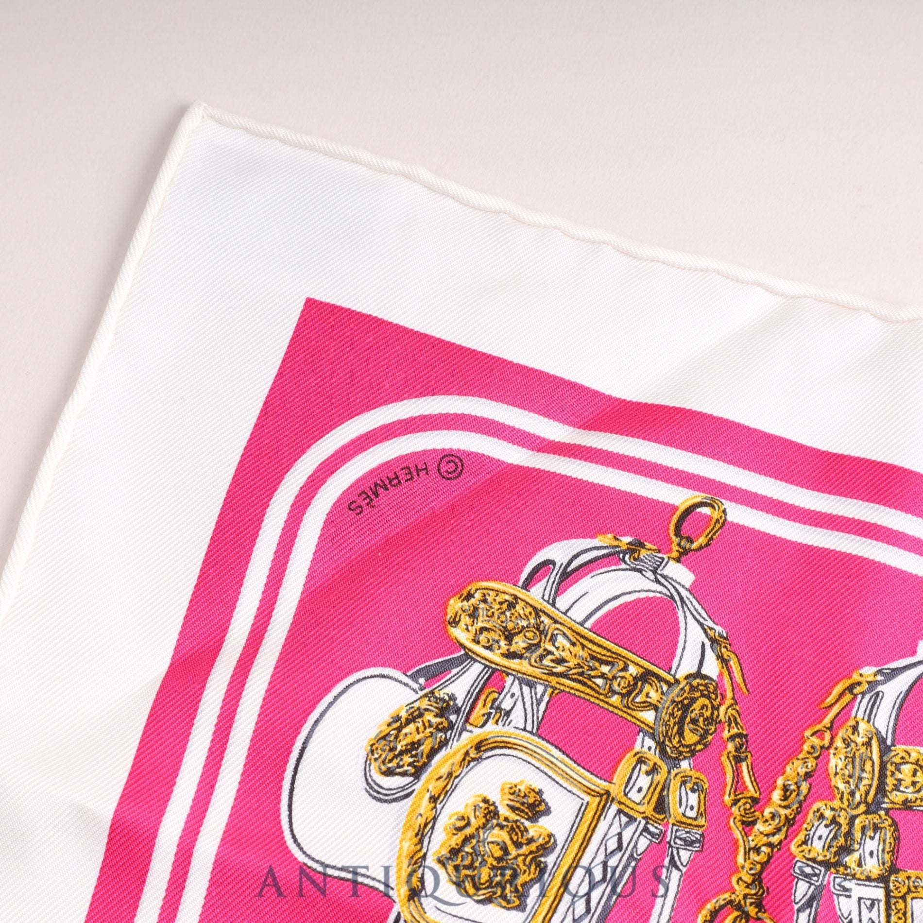 Hermes Scarf Carre 20 SILK100% BRIDES de GALA Saddle