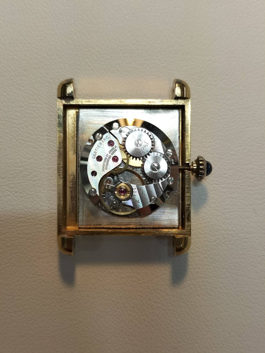 カルティエ マストタンク LM 6 手巻き Cal.78-1 SV925 革 純正ピンバックル（GP）ブラックローマン文字盤（SWISS表記）オーバーホール済み