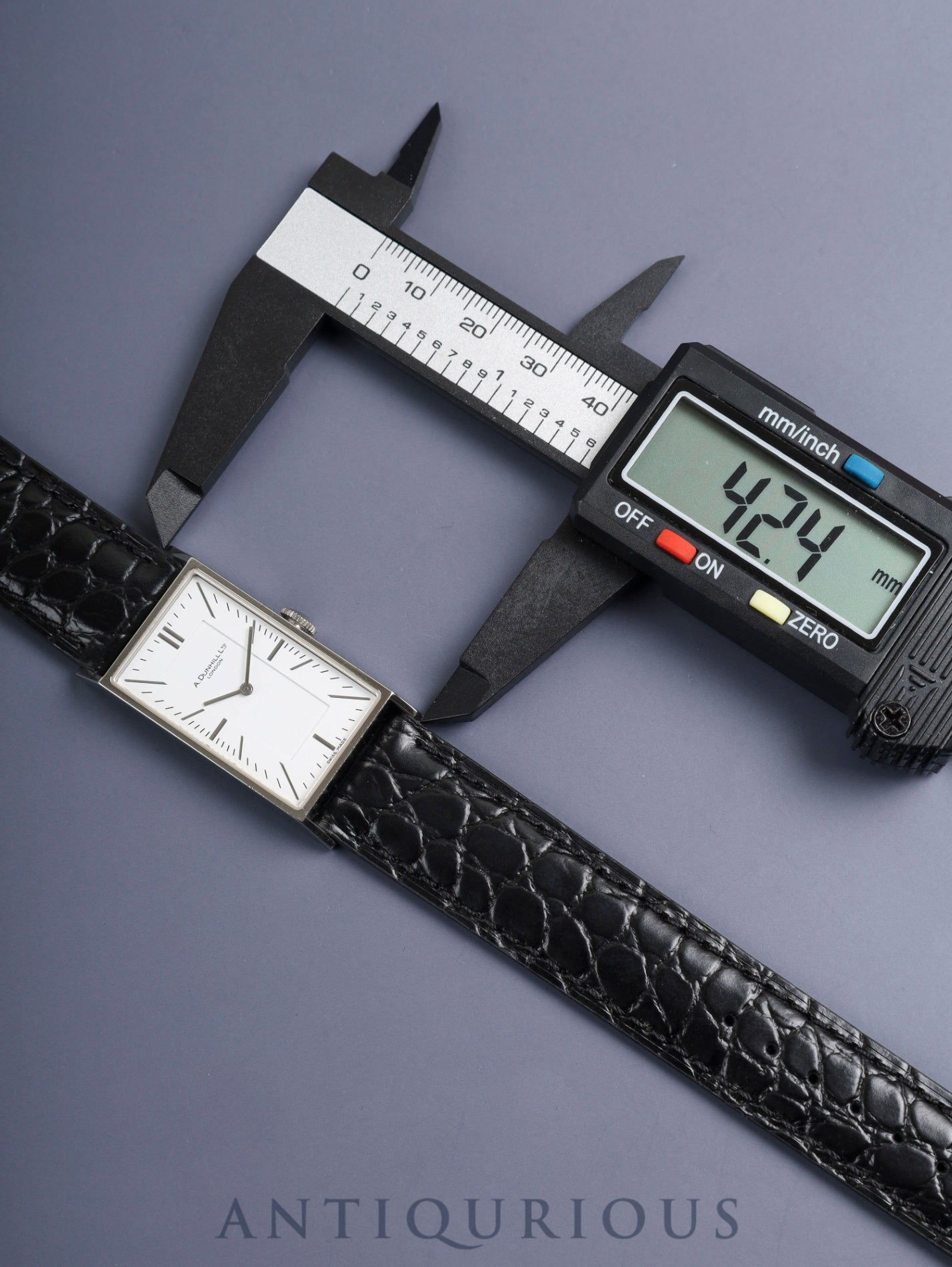 ダンヒル ウェイファー 8036 クォーツ Cal.ETA E03.001 SS 革 純正尾錠（SS） ホワイト文字盤  箱 説明書 保証書（無記載）純正ベルト オーバーホール済み