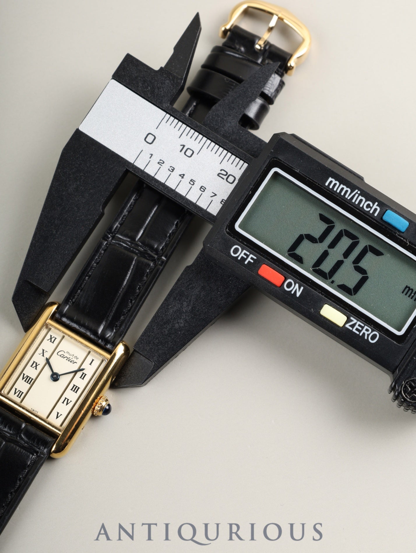 カルティエ マストタンク SM W1006354 / 5057001 クォーツ Cal.057 SV925 革 純正ピンバックル（GP）ストレートローマン文字盤（SWISS表記） オーバーホール済み