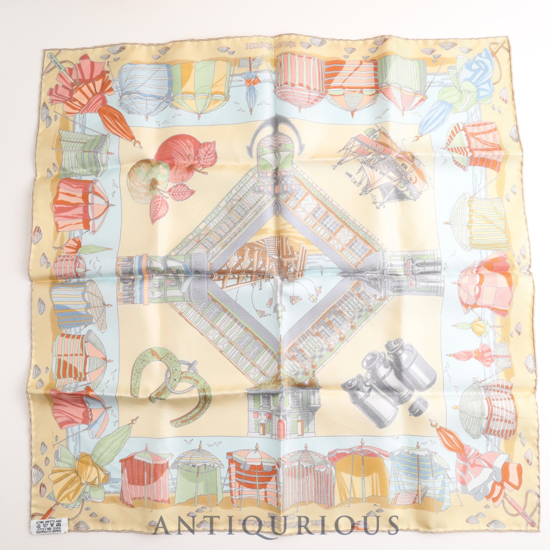 Hermes scarf Carre 45 Charm of the Normandy coast SILK 100%