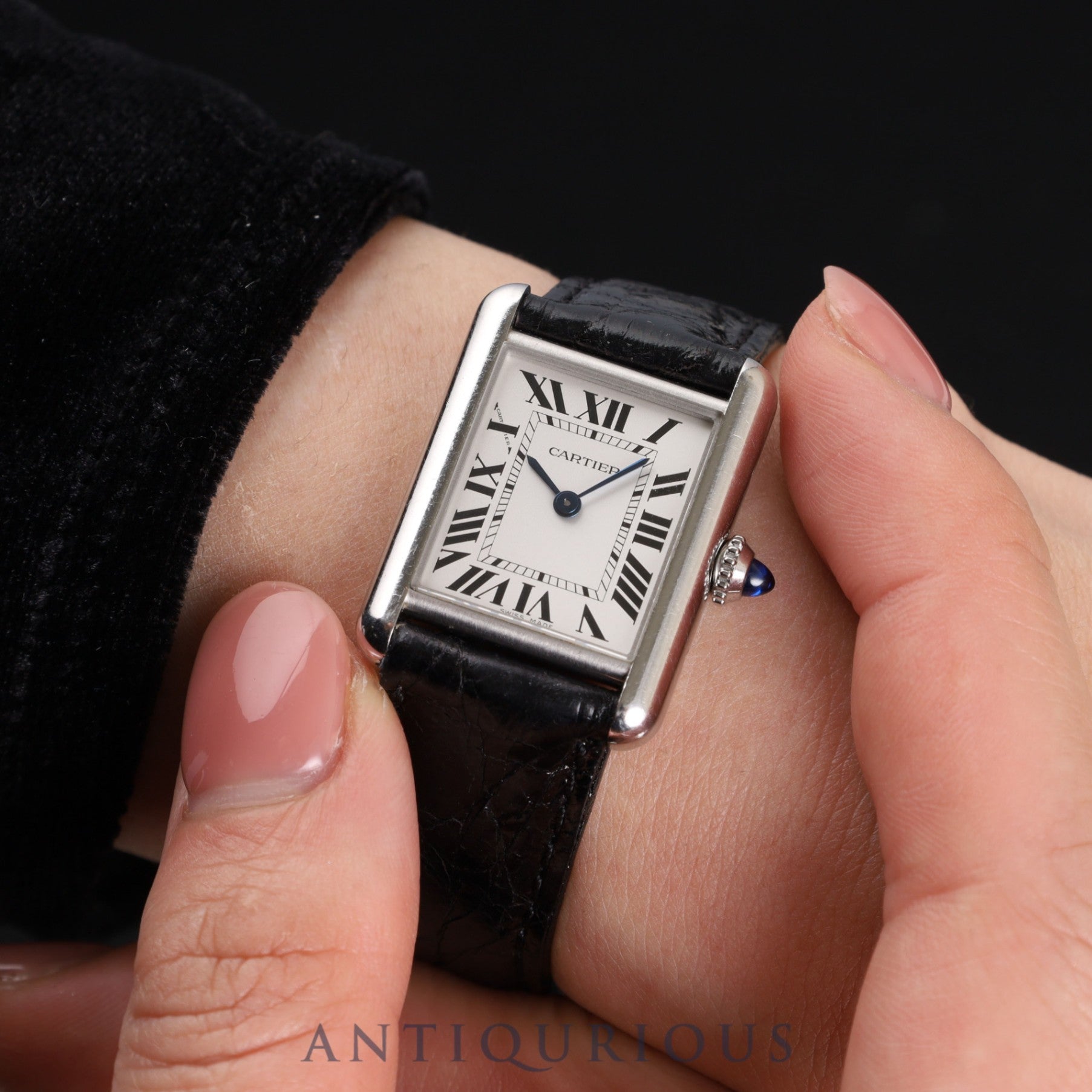 Cartier Tank Must SM WSTA0060 / 4367 Quartz Cal.157S SS Leather Genuine Buckle (SS) Silver Roman Dial Overhauled