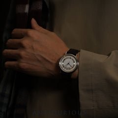 ブレゲ クラシック ツインバレル 5930BB /12/986 自動巻き Cal.517/1 750 革 純正尾錠（750）シルバーローマン文字盤 箱 冊子 保証書（2012年）オーバーホール済み