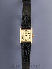 Cartier Must Tank LM 590005 Quartz Cal.- SV925 Original leather strap Original pin buckle (GP) Ivory Roman dial (SWISS MADE) Box, booklet, warranty card (1991 / details not specified) Complete service performed at Cartier boutique