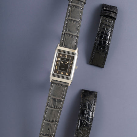 Jaeger-LeCoultre Reverso Classic Shadow 251.8.86 Manual winding Cal.846-1 SS (engraved back) Leather strap Original pin buckle (SS) Grey dial Overhauled