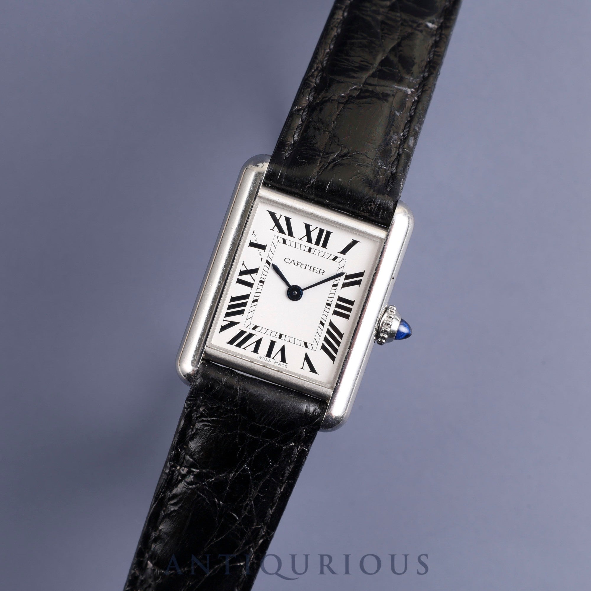 Cartier Tank Must SM WSTA0060 / 4367 Quartz Cal.157S SS Leather Genuine Buckle (SS) Silver Roman Dial Overhauled