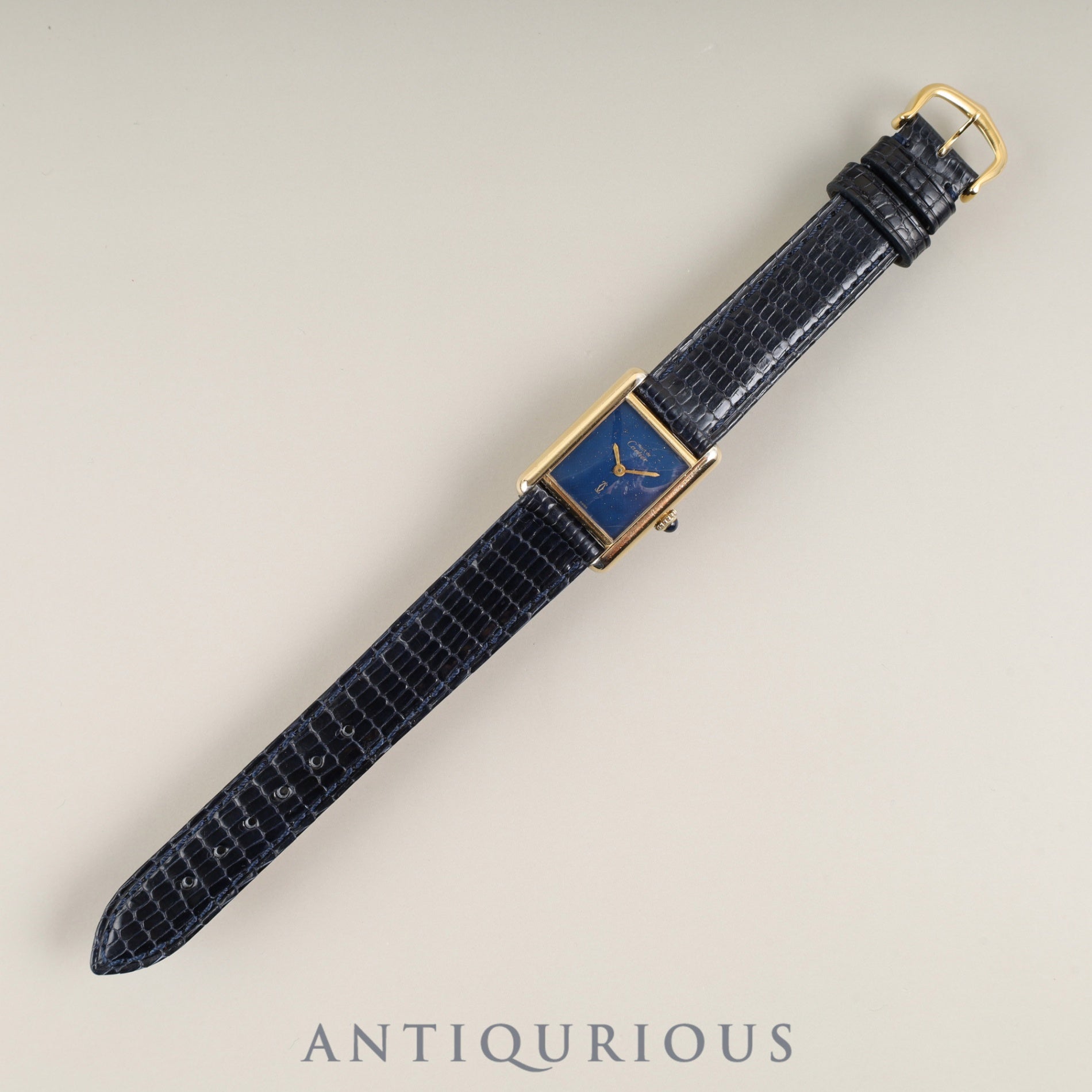 Cartier Must Tank SM Manual Winding SV925 Leather Genuine Pin