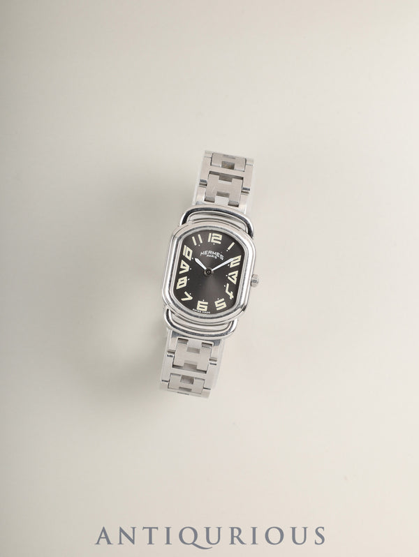 エルメス ラリー RA1.210 クォーツ Cal.976.001 SS SS グレー文字盤 箱 冊子 保証書 オーバーホール済み