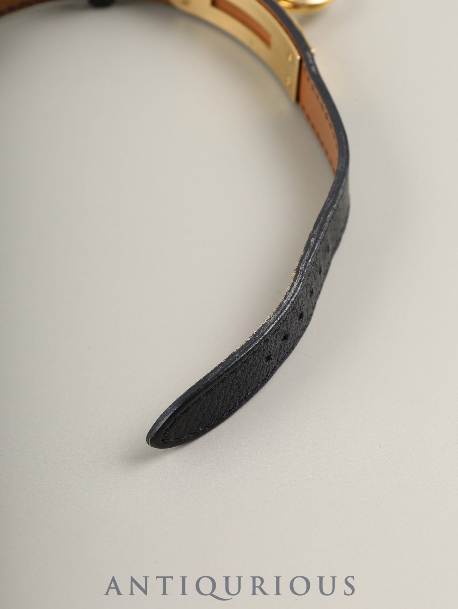 エルメス ケリーウォッチ KE1.201 クォーツ Cal.- GP 純正革ベルト（□B刻印：1998年 ）純正ピンバックル（GP）オニキス文字盤 箱 冊子 保証書（無記載）オーバーホール済み