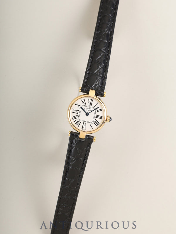 カルティエ マスト ヴァンドーム VLC SM W1005354 / 590004  クォーツ Cal.90 SV925 革 純正Dバックル（GP）オパラン文字盤 箱 冊子 保証書（1995年） オーバーホール済み