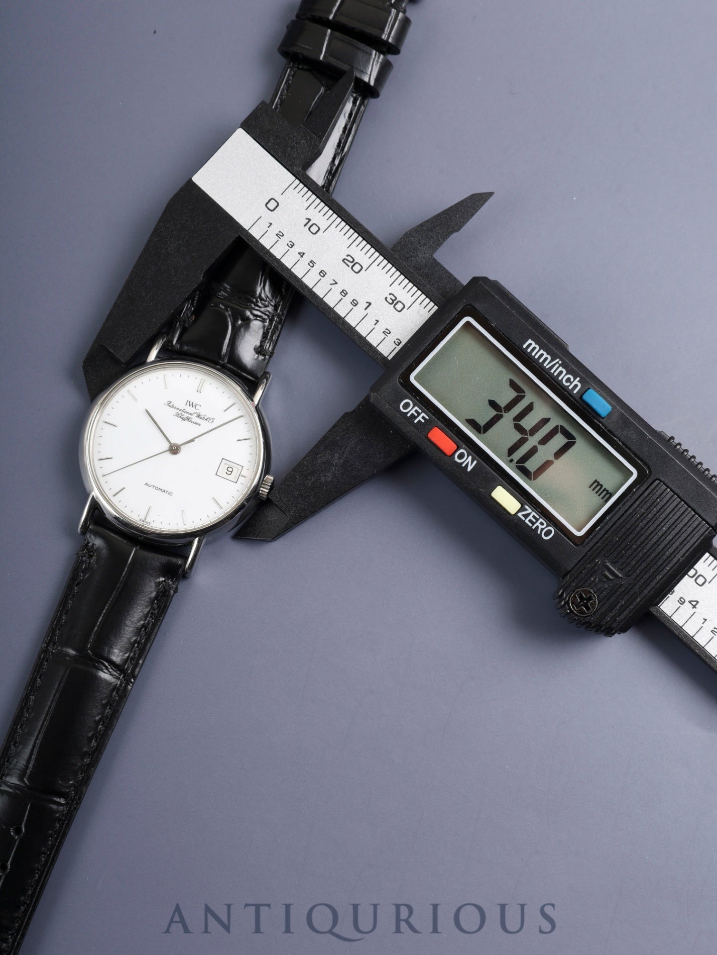 アイダブリュシー ポートフィノ IW351320 自動巻き Cal.37521 SS 革 純正尾錠（SS）ホワイト文字盤 冊子 保証書（1993年）オーバーホール済み