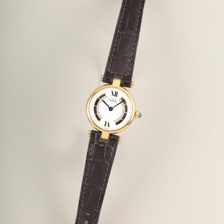 カルティエ マスト ヴァンドーム VLC SM W1006554 / 590004 クォーツ Cal.690  SV925 純正革ベルト 純正ピンバックル（GP）サイドトリニティ文字盤（SWISS表記）オーバーホール済み