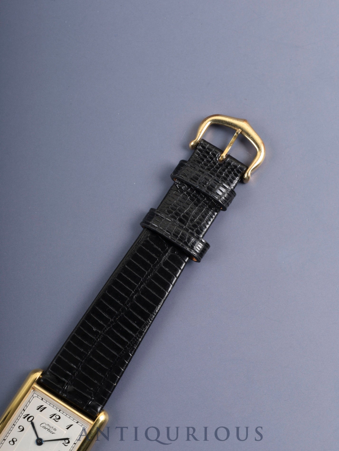Cartier Must Tank LM 590005 Quartz Cal.690 SV925 Leather Genuine Pin Buckle (GP) Arabic Dial (SWISS marking) Overhauled Polished