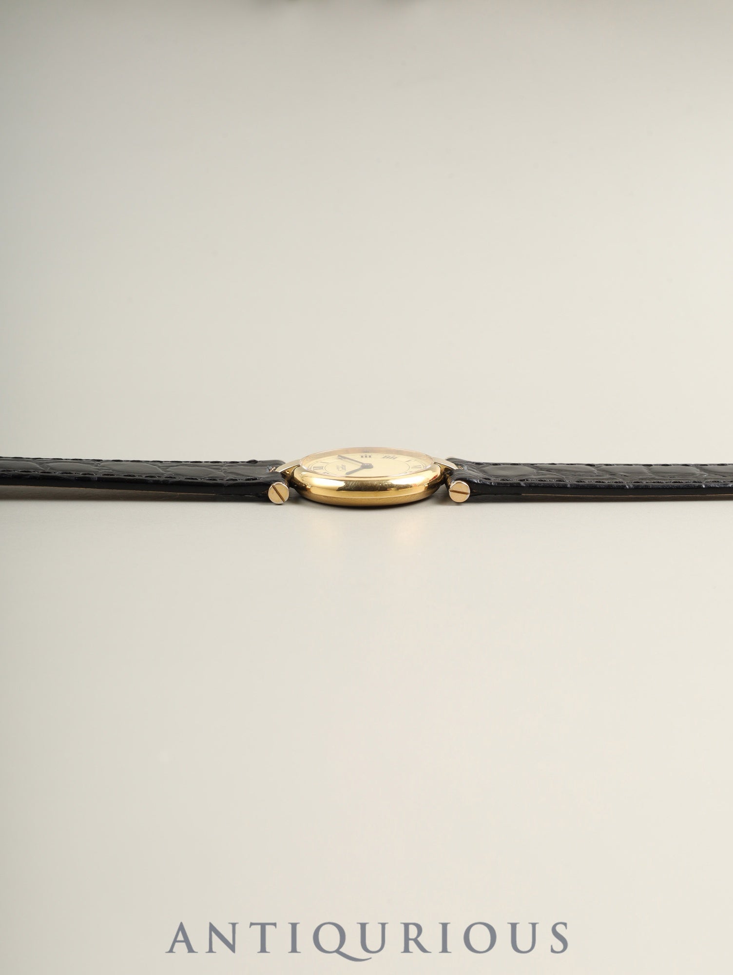 カルティエ マスト ヴァンドーム VLC SM W1002254 / 1851 クォーツ Cal.90.06 SV925 革 純正ピンバックル（GP）アイボリーローマン文字盤 箱 オーバーホール済み