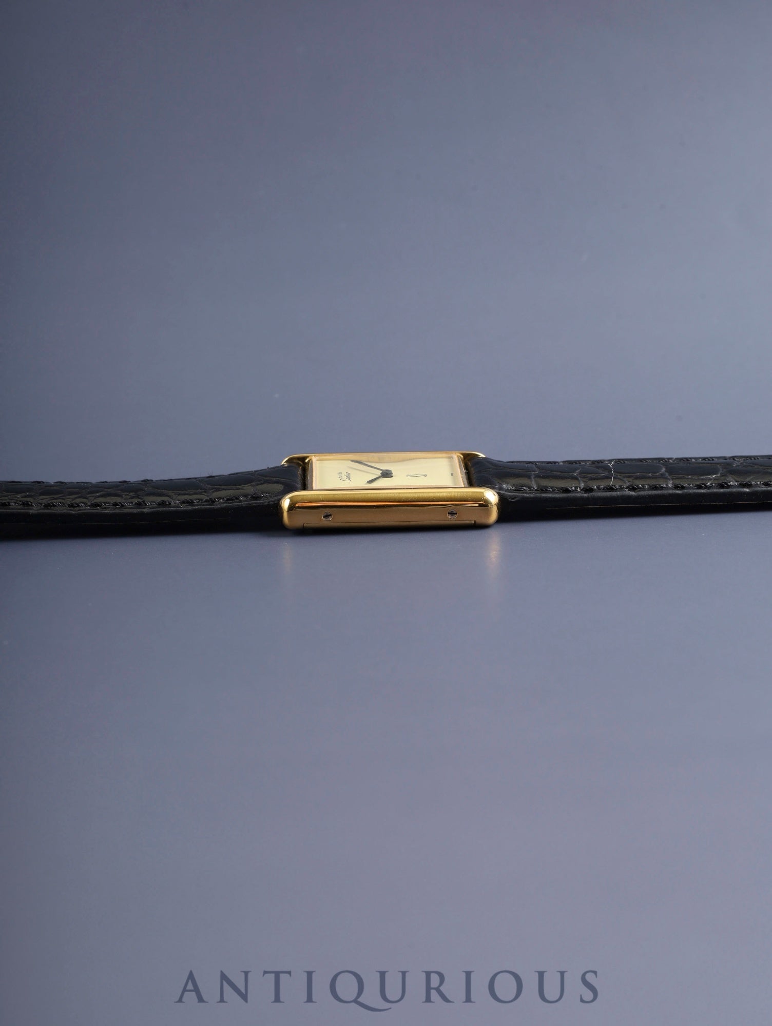 カルティエ マストタンク LM 手巻き Cal.78-1 SV925 革 純正ピンバックル（GP）アイボリー文字盤（SWISS表記）オーバーホール済み 新品仕上げ済み