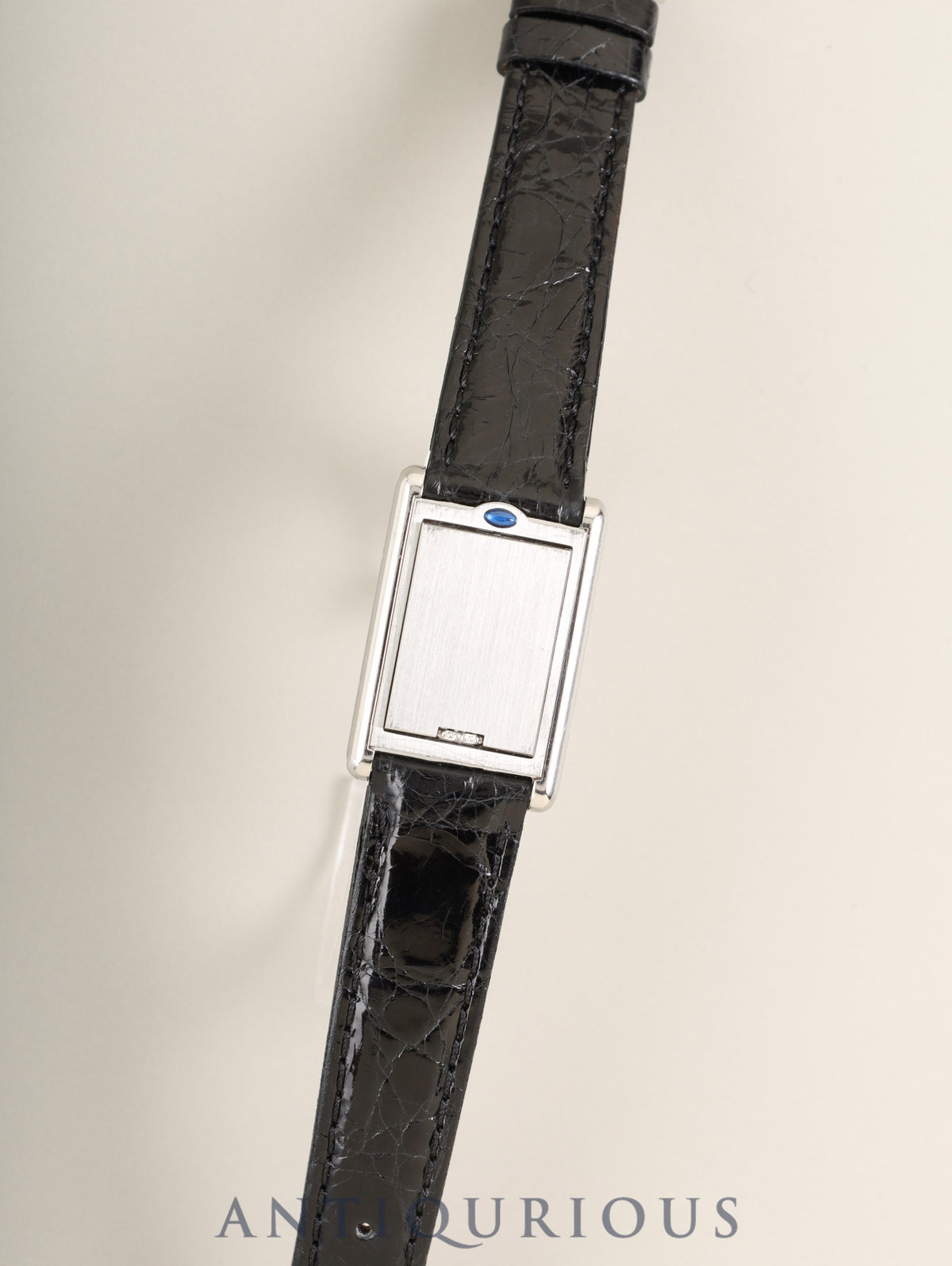 カルティエ タンク バスキュラント SM 2386 クォーツ Cal.059 SS 革 純正ピンバックル（SS）ホワイトローマン文字盤（SWISS MADE表記） 箱 冊子 保証書（2000年）オーバーホール済み