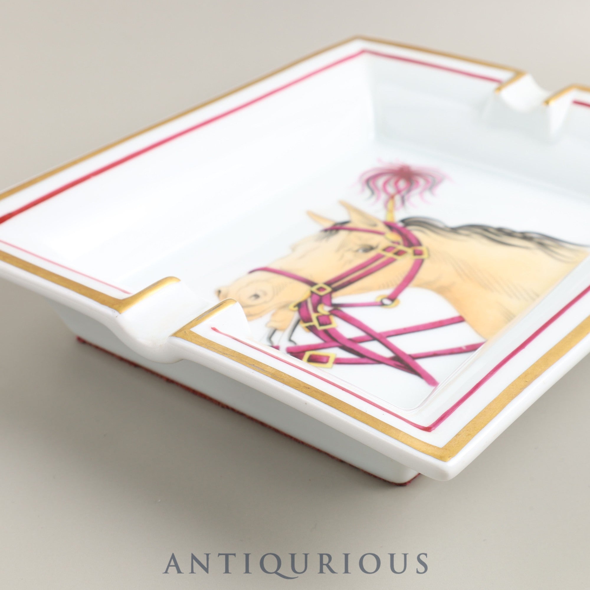 Hermes Ashtray CHEVAL Horse Pattern