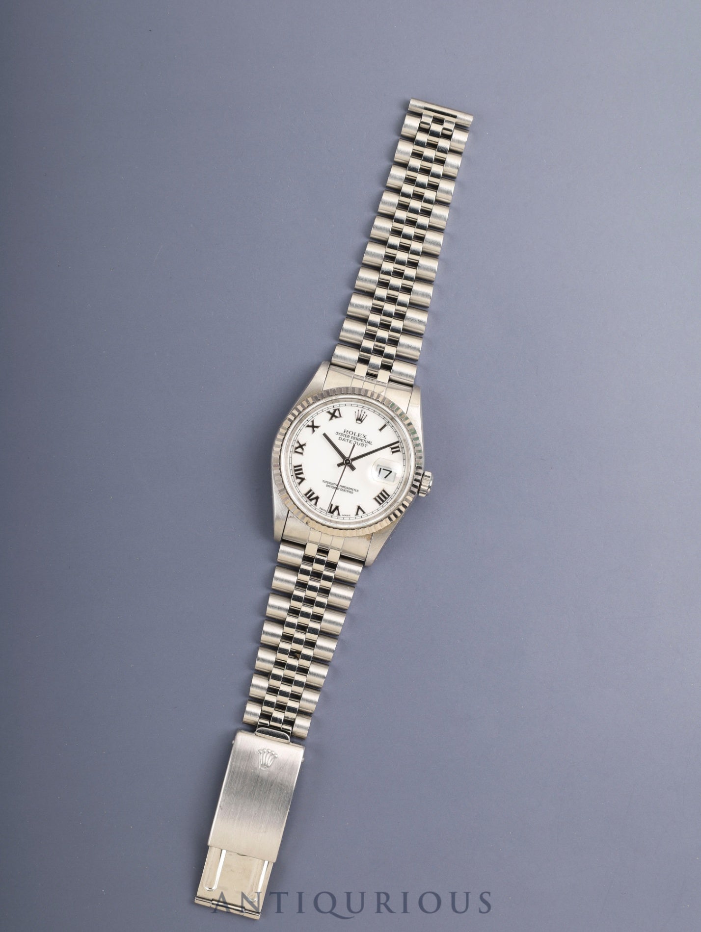 Rolex Datejust 16234 Automatic Cal.3135 SS/WG SS White Roman Dial (SWISS MADE) U-serial (1997) Box Overhauled
