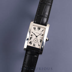 Cartier Tank Americaine MM W2600751 / 3012905 Quartz Cal.012 750 Leather Genuine D Buckle (750) White Roman Dial Overhauled